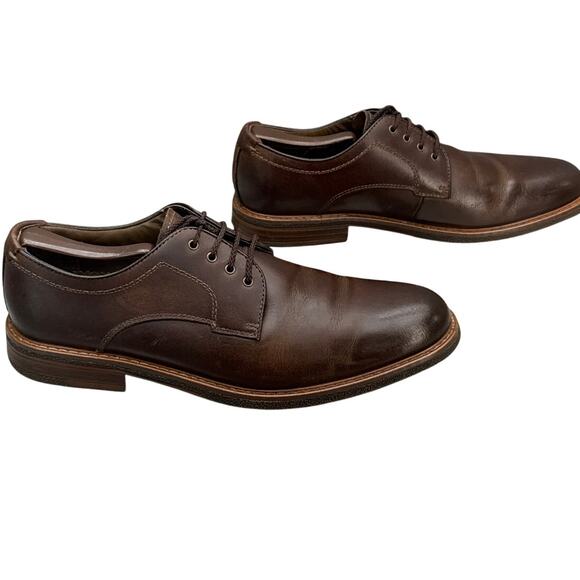 Joseph Abboud Brown Leather Lace Up Oxford Shoe Men 9.5 - Picture 5 of 8